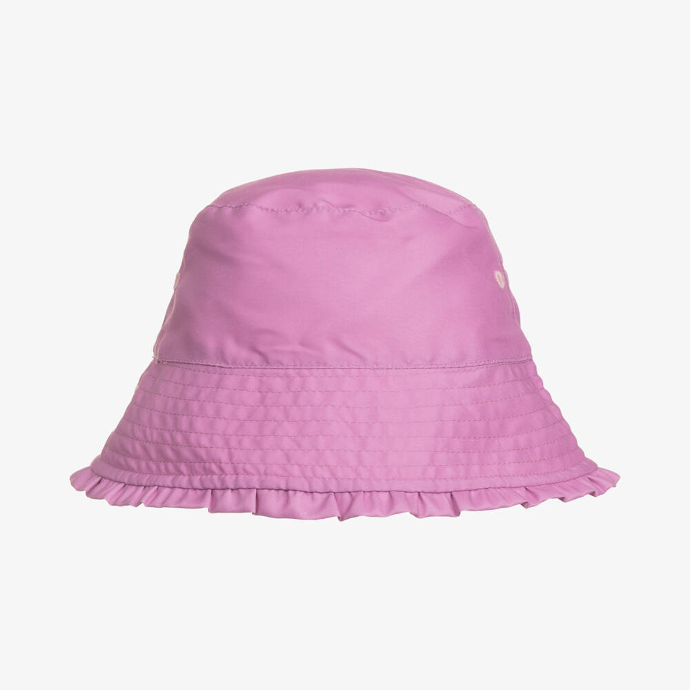 Playshoes-Girls Reversible Purple Pink Sunhat | Childrensalon Outlet
