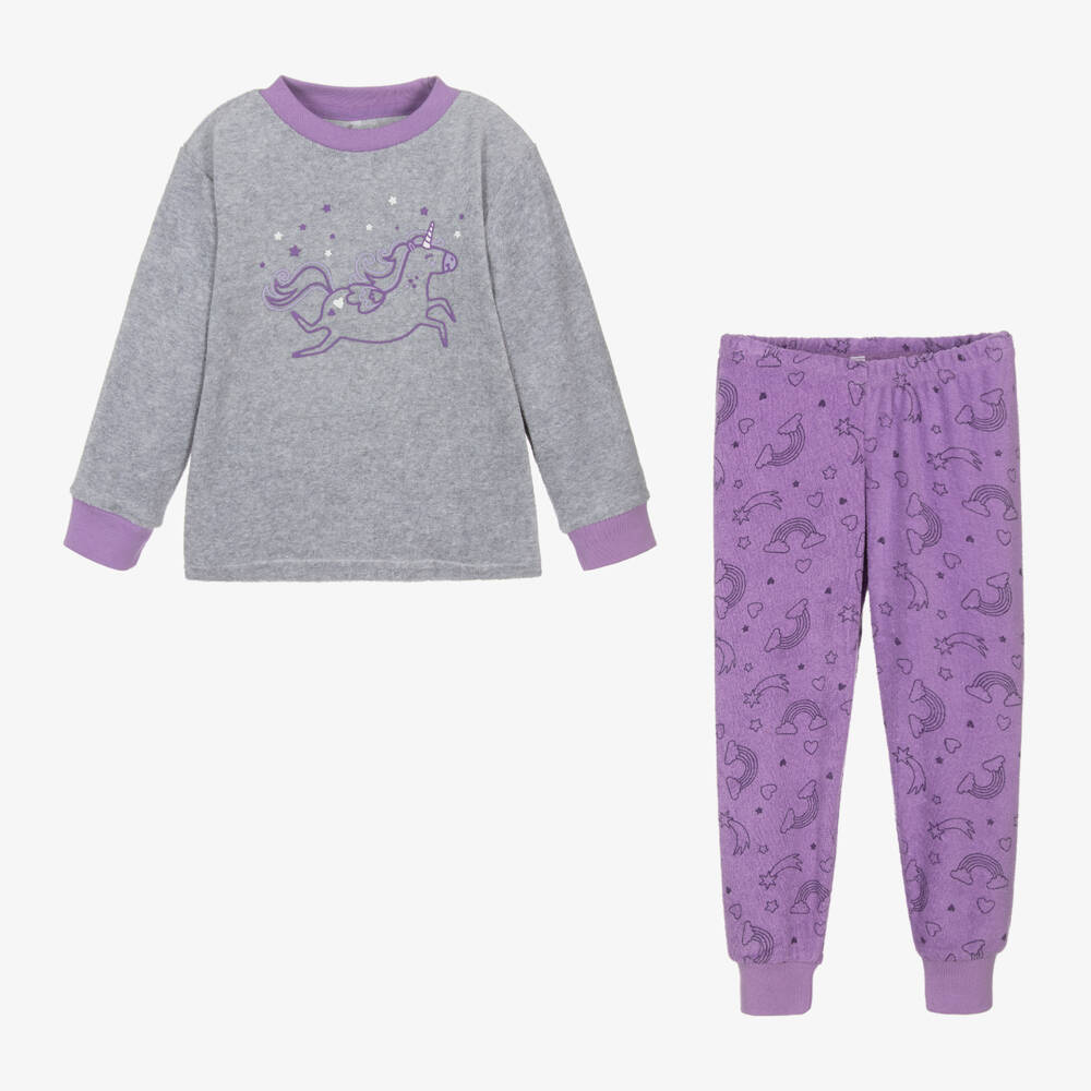 Playshoes-Girls Unicorn Towelling Sleepwear | Childrensalon Outlet