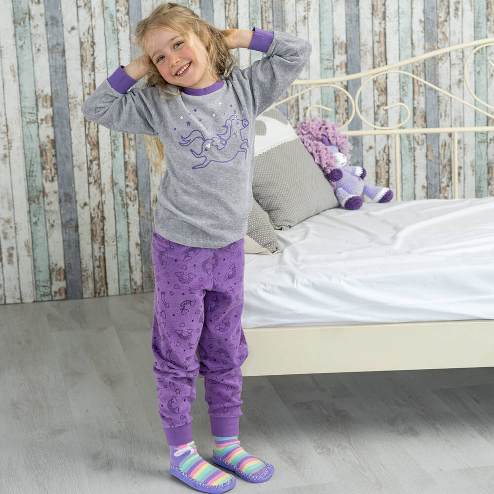 Playshoes-Girls Unicorn Towelling Sleepwear | Childrensalon Outlet
