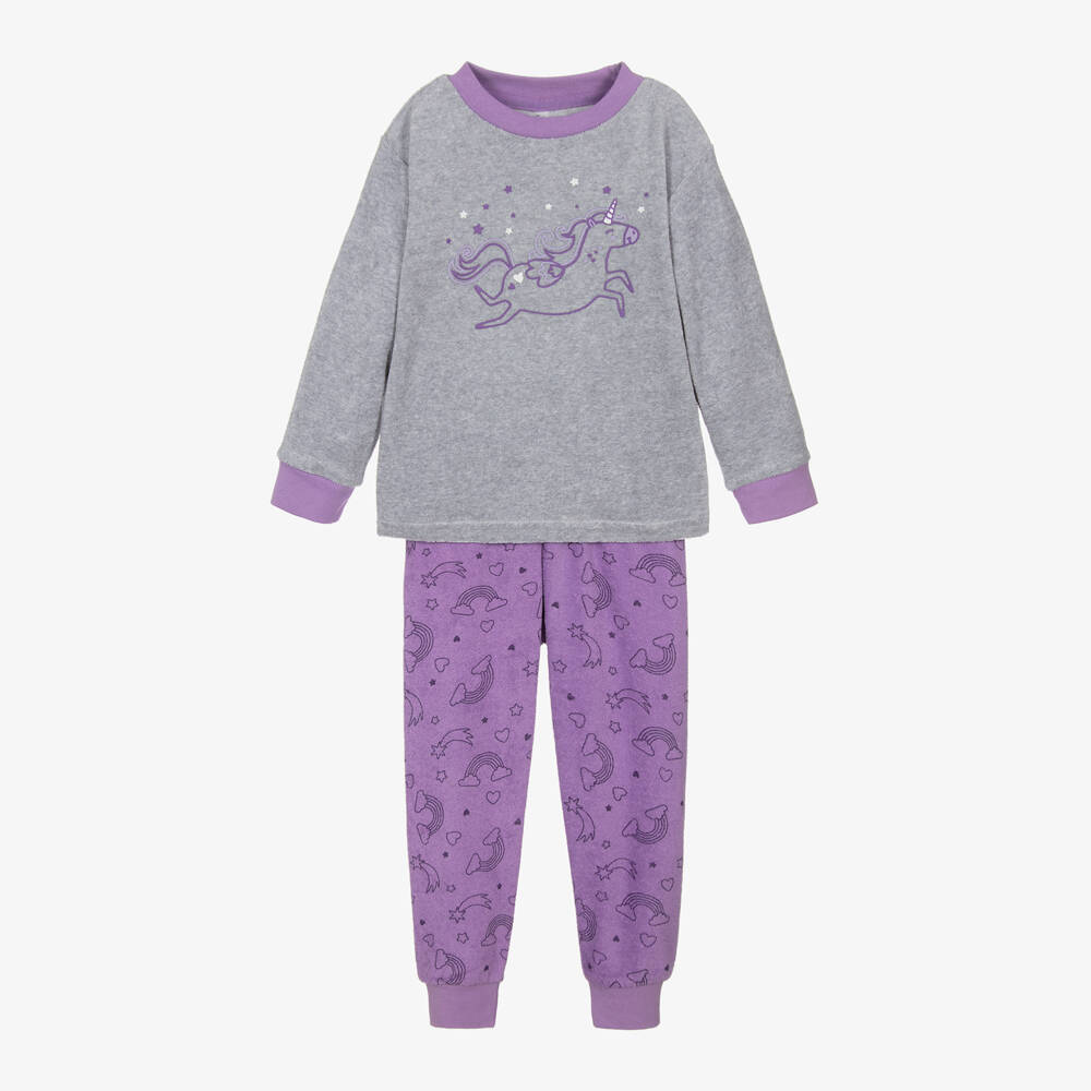 Playshoes-Girls Unicorn Towelling Sleepwear | Childrensalon Outlet