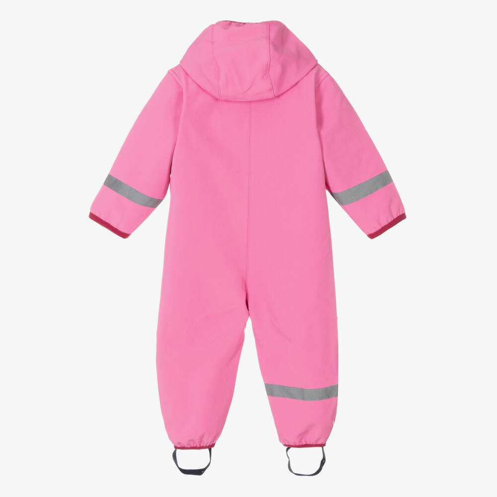 Playshoes-Girls Waterproof Pink Rain Overall | Childrensalon Outlet