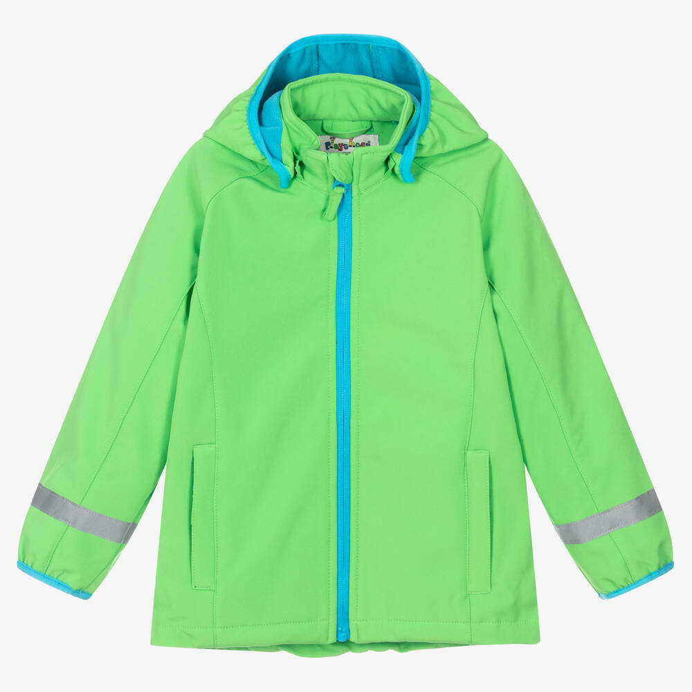 Playshoes - Green Softshell Rain Jacket | Childrensalon