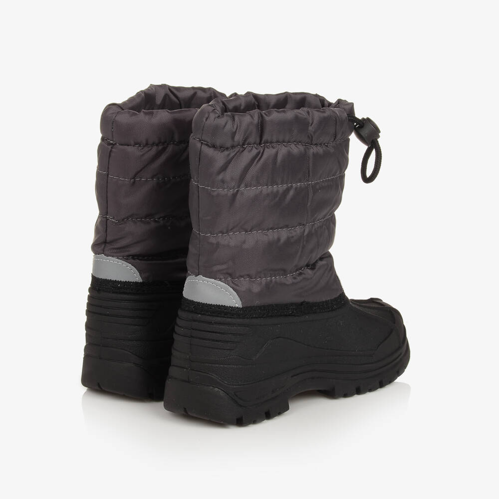 Playshoes-Grey & Black Snow Boots | Childrensalon Outlet