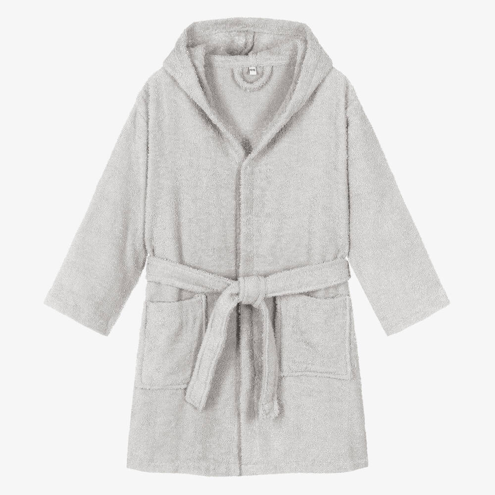 Playshoes-Grey Cotton Bathrobe | Childrensalon Outlet