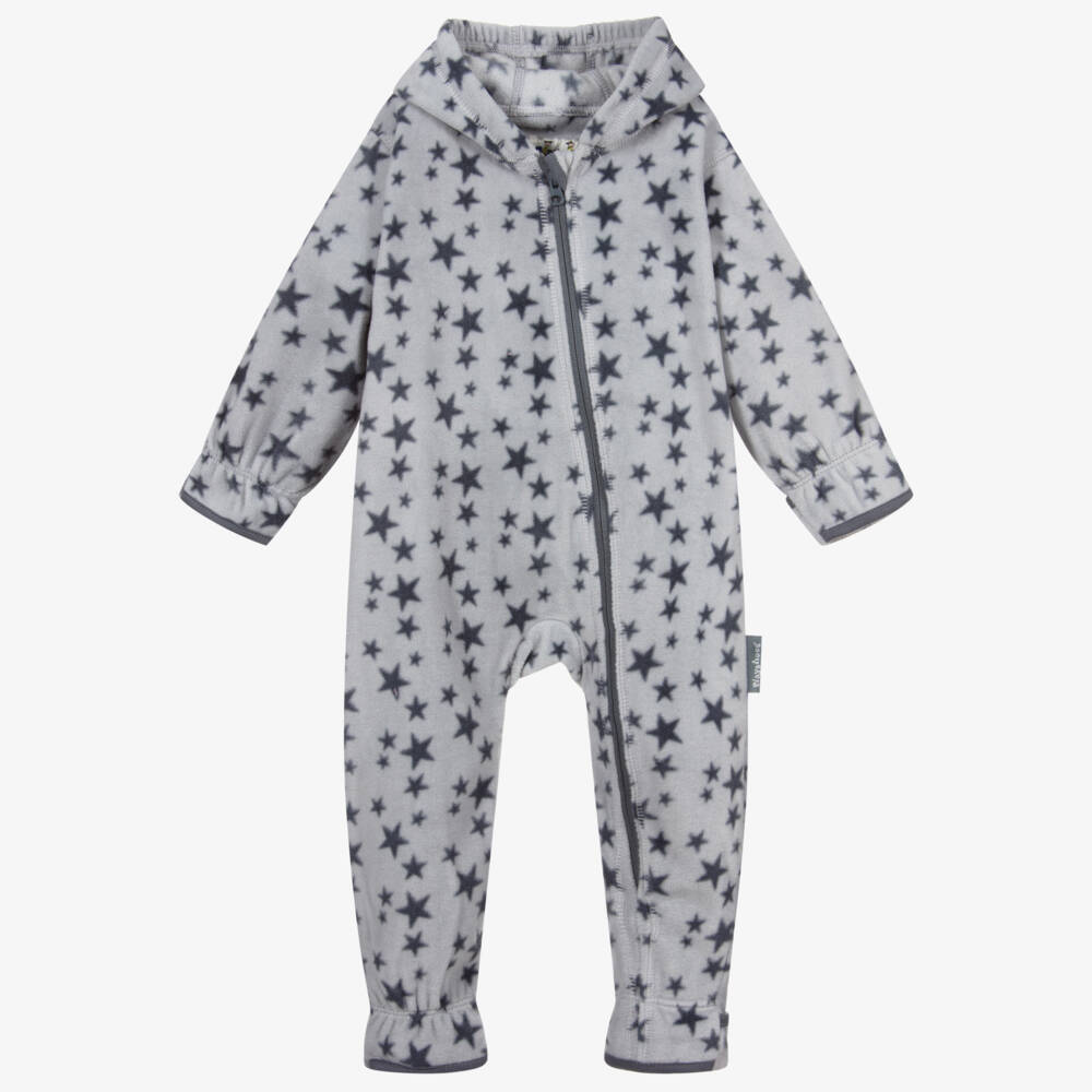 Playshoes-Grey Fleece Pramsuit | Childrensalon Outlet