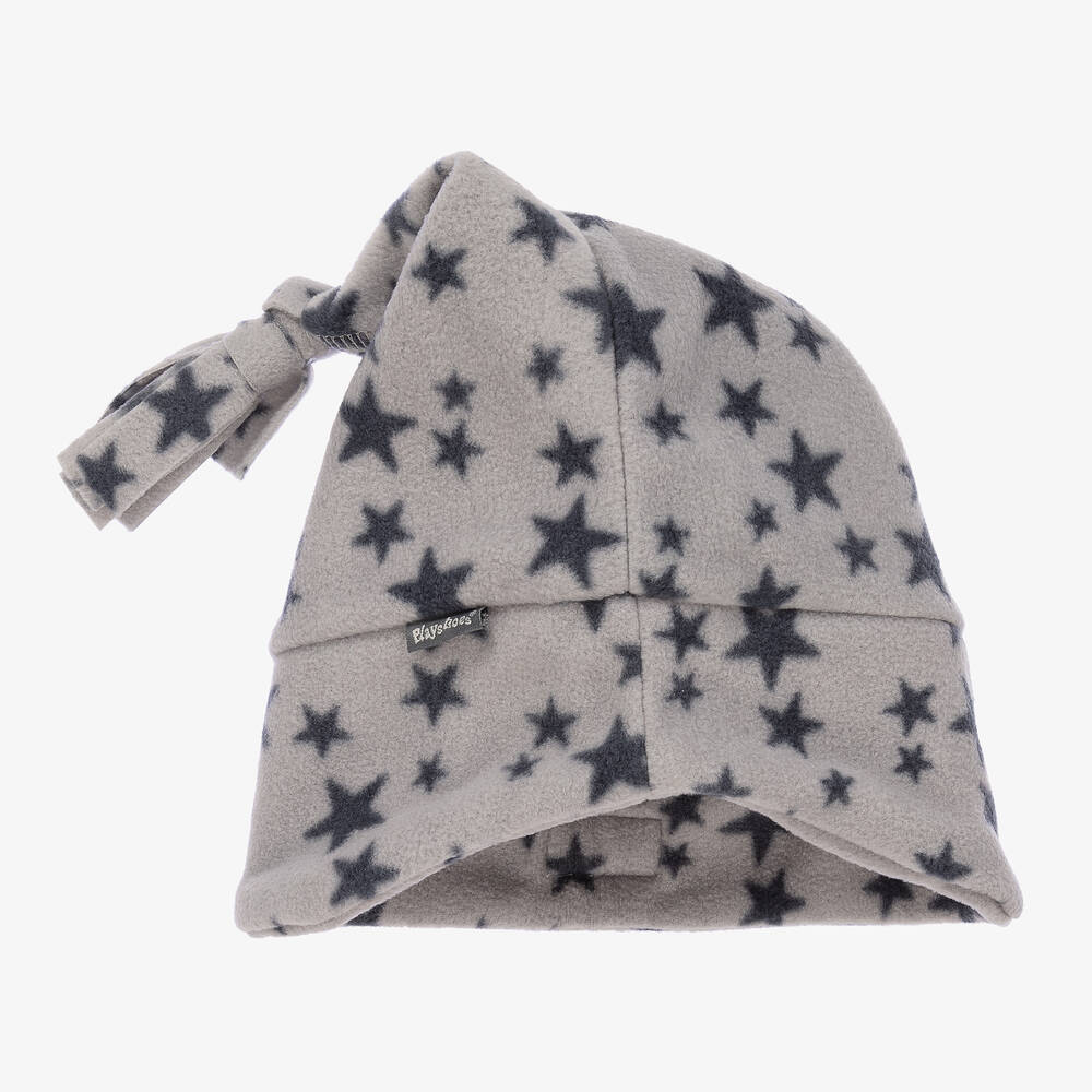 Playshoes-Grey Star Fleece Hat | Childrensalon Outlet