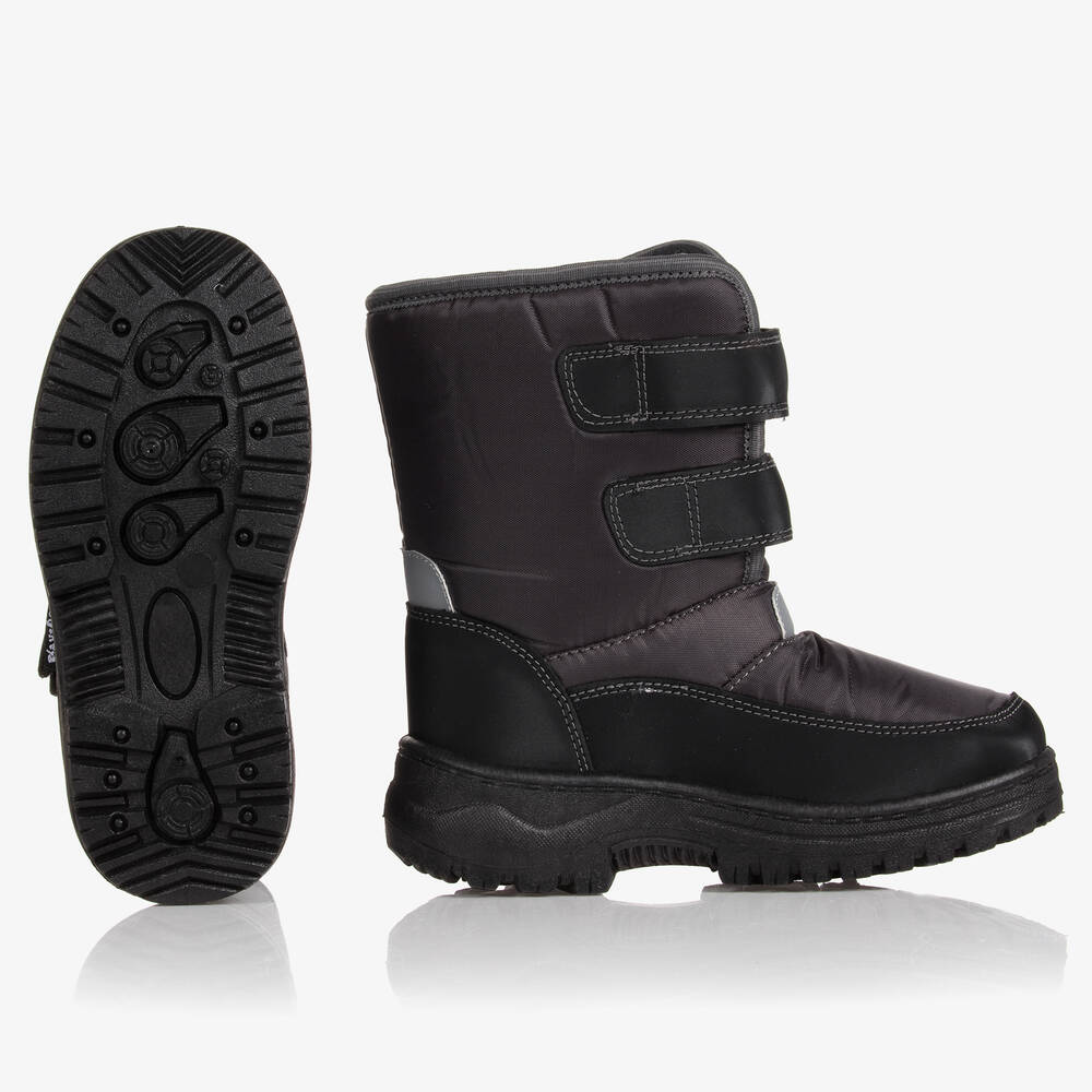 Playshoes Grey Velcro Snow Boots