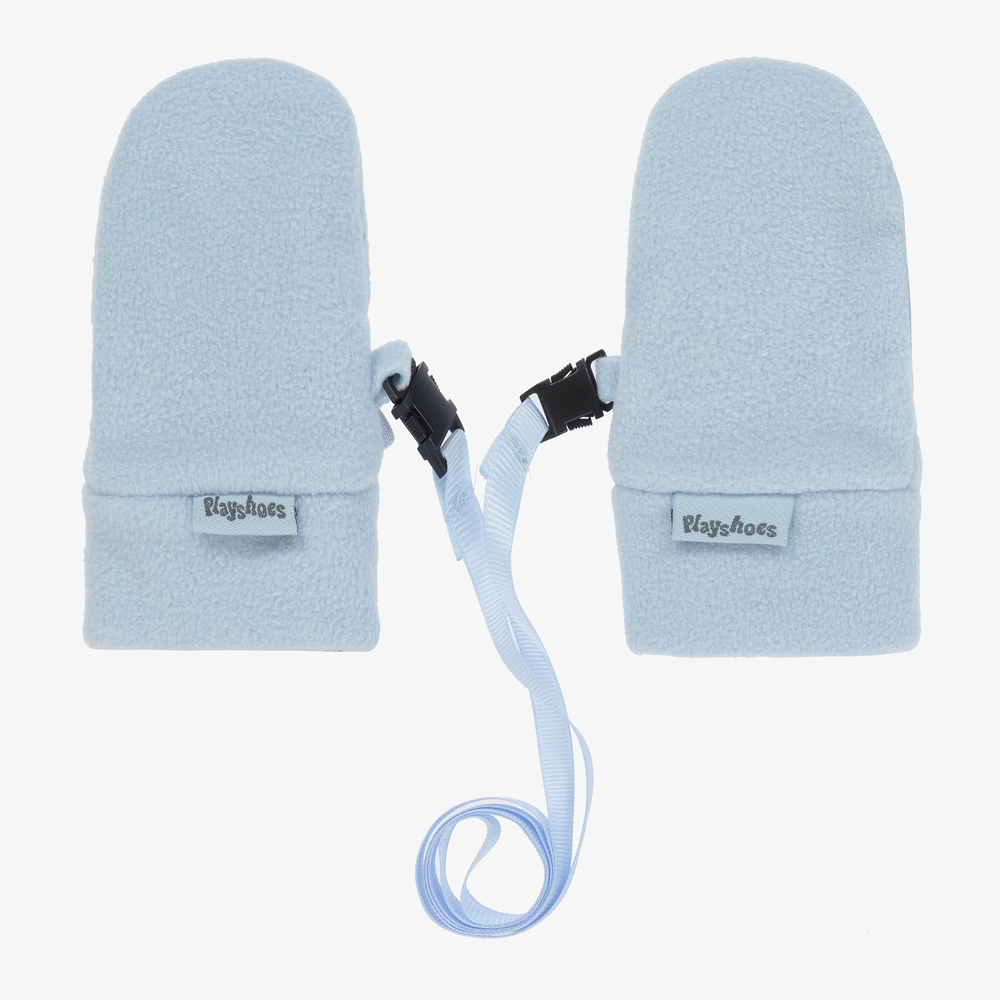 Playshoes - Hellblaue Fleece-Fäustlinge (B) | Childrensalon