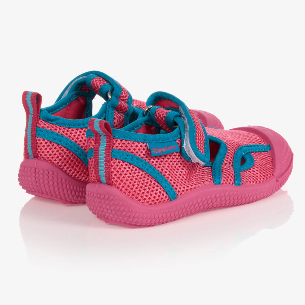Playshoes-Pink & Blue Mesh Aqua Shoes | Childrensalon Outlet
