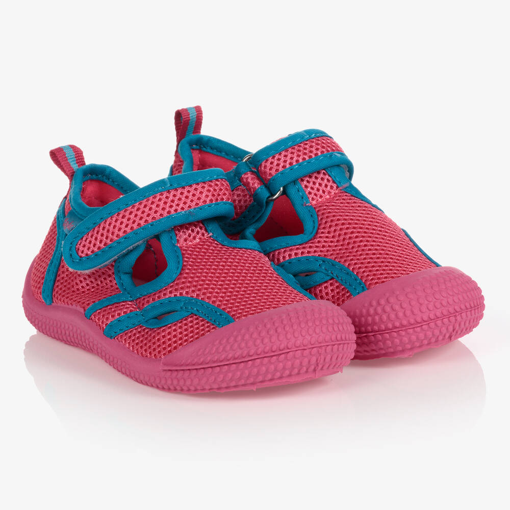 Playshoes-Pink & Blue Mesh Aqua Shoes | Childrensalon Outlet