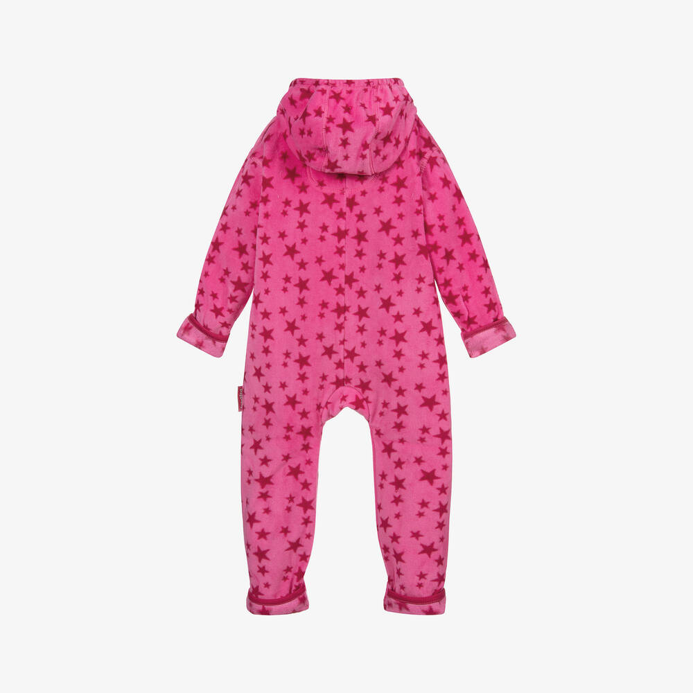 Playshoes-Pink Fleece Pramsuit | Childrensalon Outlet