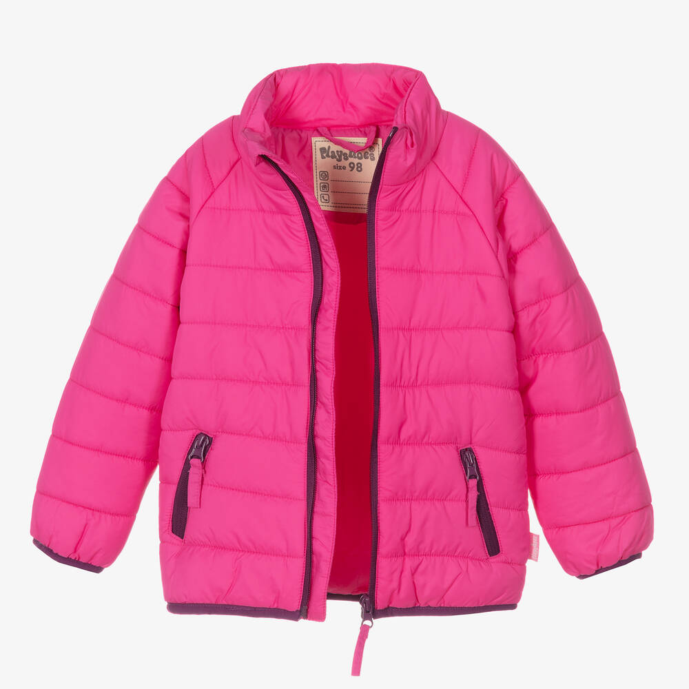 Playshoes-Pink Puffer Jacket | Childrensalon Outlet