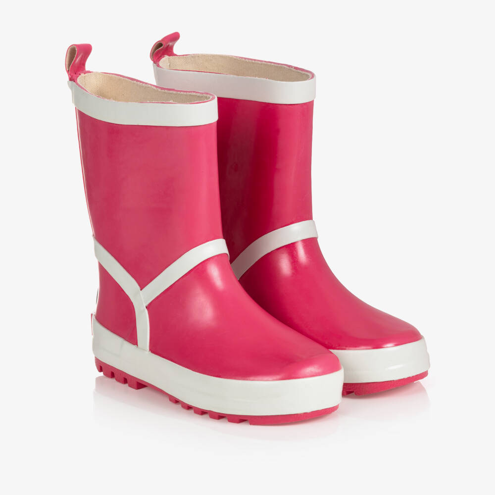 Playshoes-Pink Reflective Rain Boots | Childrensalon Outlet