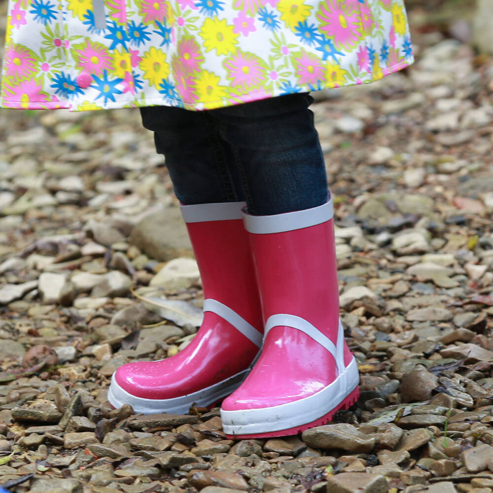 Playshoes-Pink Reflective Rain Boots | Childrensalon Outlet