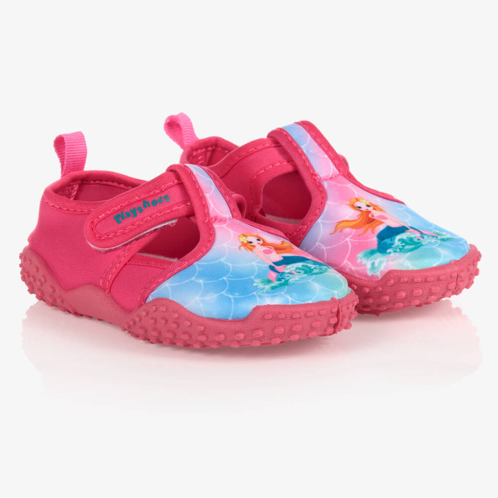 Playshoes-Pink Sea Sprite Water Shoes | Childrensalon Outlet