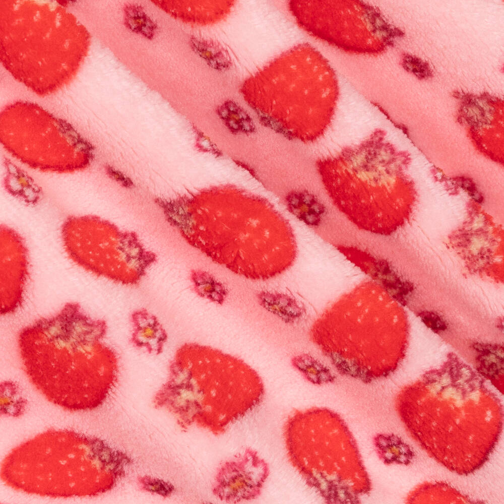 Playshoes-Pink Strawberry Fleece Dressing Gown | Childrensalon Outlet
