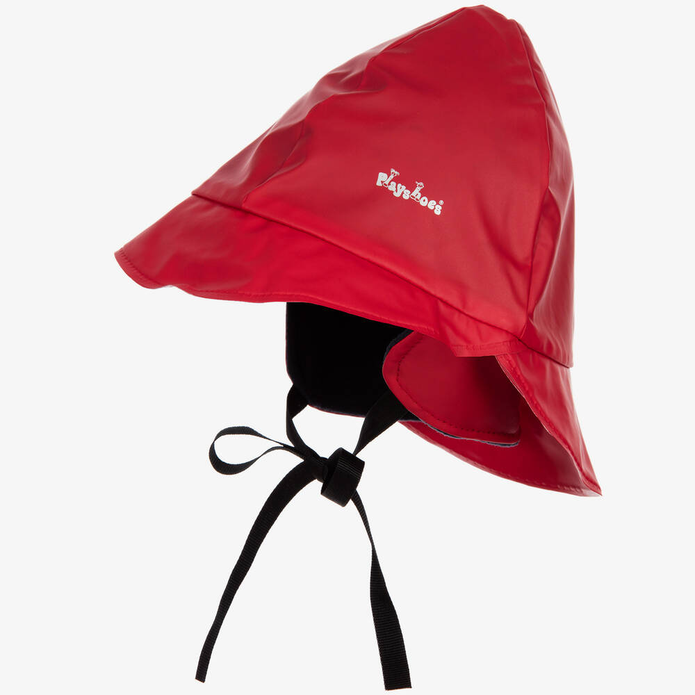 Playshoes-Red Waterproof Rain Hat | Childrensalon Outlet