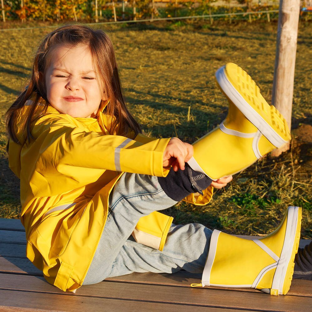 Playshoes-Yellow Reflective Rain Boots | Childrensalon Outlet