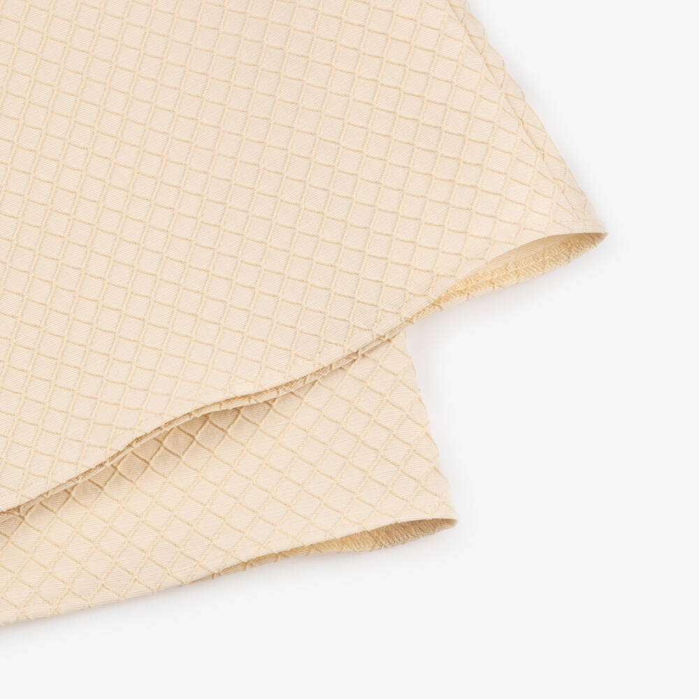 POCA & POCA-Girls Beige Textured Wide-Leg Trousers | Childrensalon Outlet