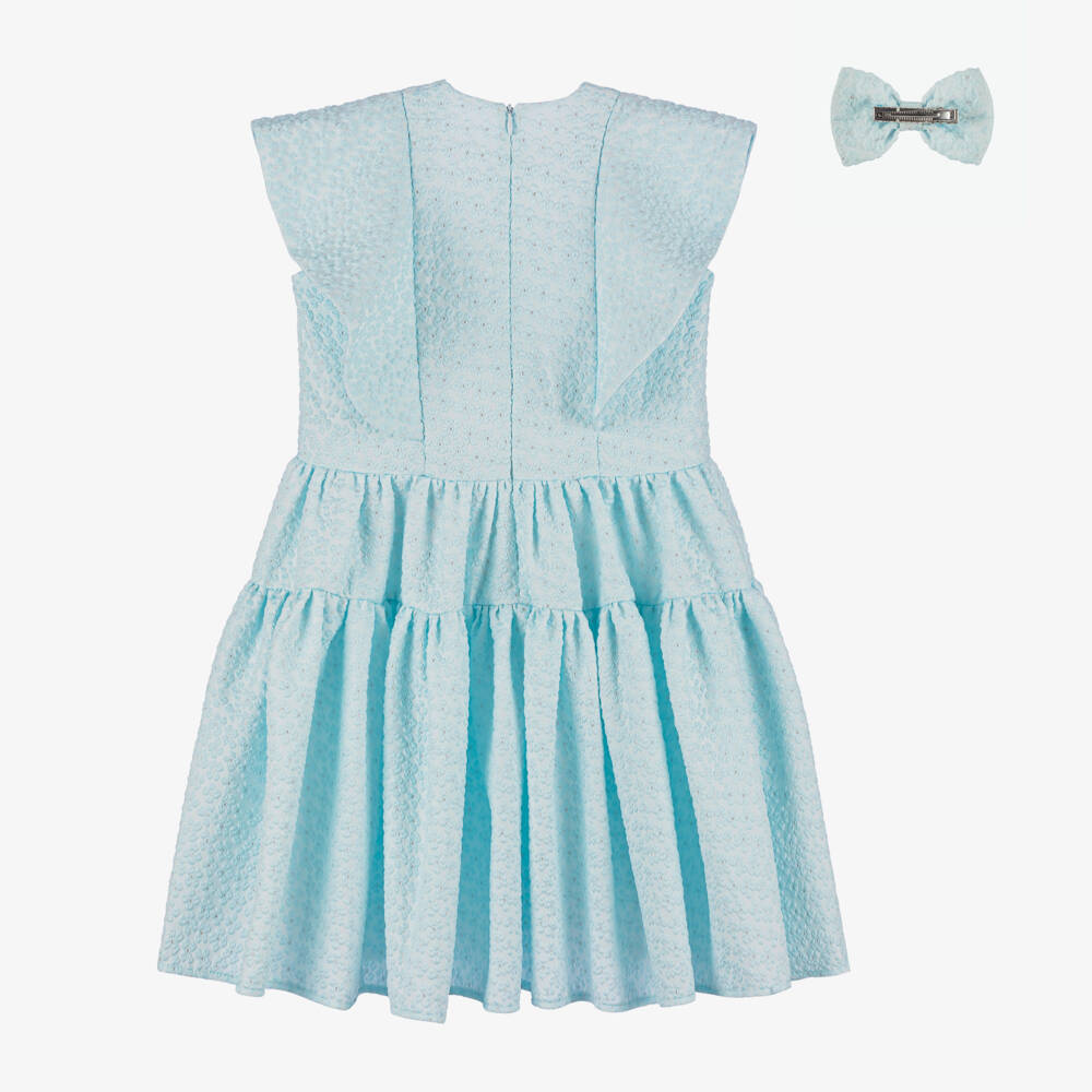 POCA & POCA-Элегантный синий цветочный ансамбль для девочек | Childrensalon Outlet