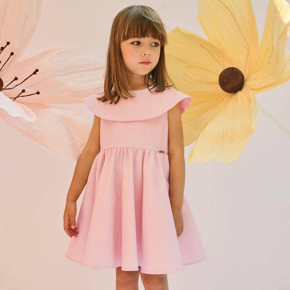 POCA & POCA-Платье с пурпурным бантом для девочек | Childrensalon Outlet