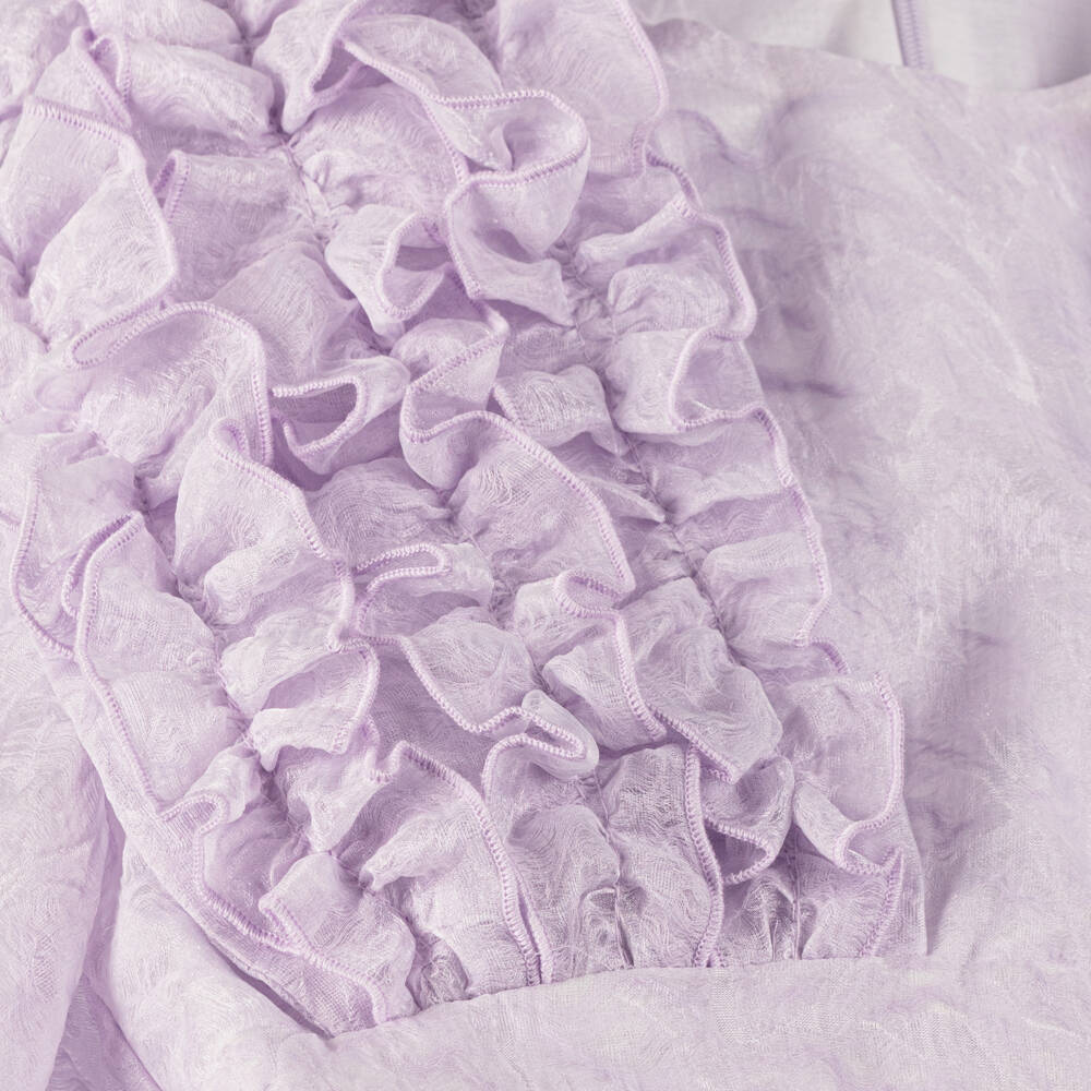 POCA & POCA-Платье из органзы с воланами для девочек лилового цвета | Childrensalon Outlet