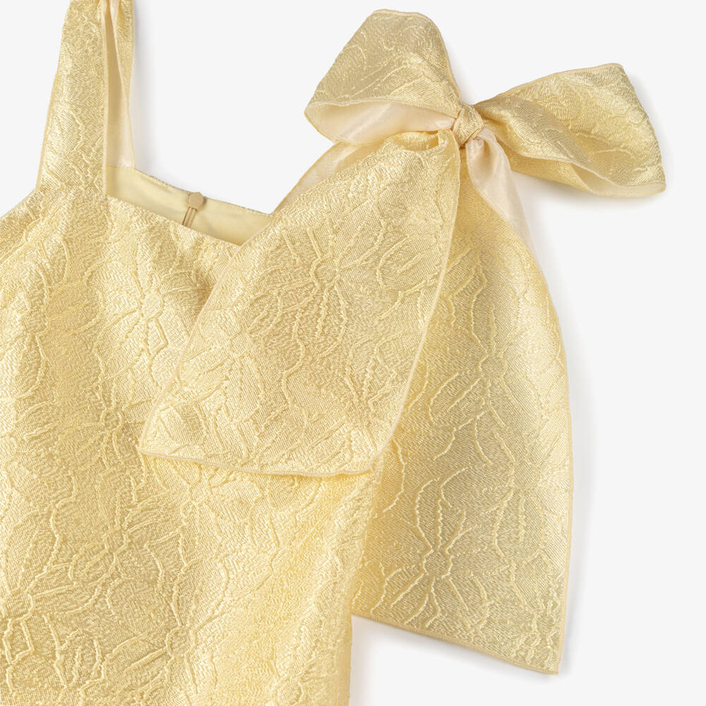 POCA & POCA-Длинное желтое платье с цветочным узором для девочек | Childrensalon Outlet