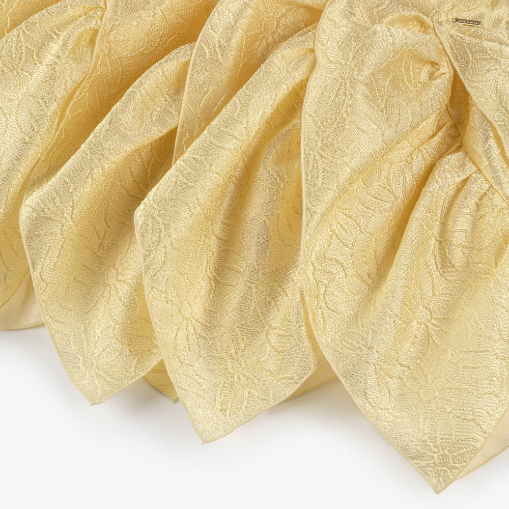 POCA & POCA-Длинное желтое платье с цветочным узором для девочек | Childrensalon Outlet