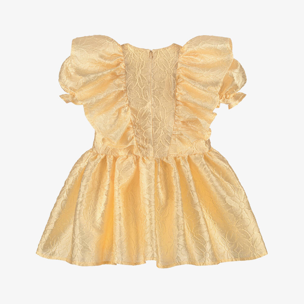 POCA & POCA-Девочкам жаккардовое платье "Солнечное цветение" | Childrensalon Outlet