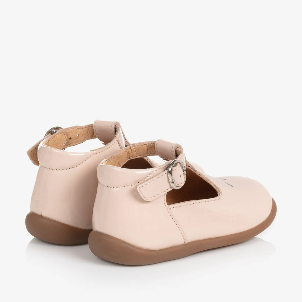 Pom d Api Baby Girls Pink Patent First Walker Shoes