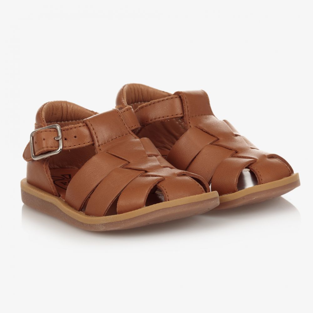 Pom d'Api - Braune Ledersandalen für Jungen | Childrensalon