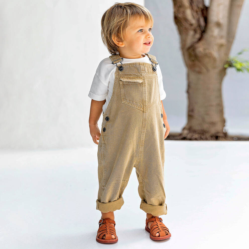 Pom d'Api-Коричневые кожаные сандалии с пряжками | Childrensalon Outlet