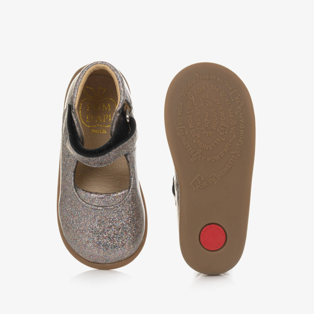 بوم دابي-حذاء بسير لون فضي براق للبنات | Childrensalon Outlet