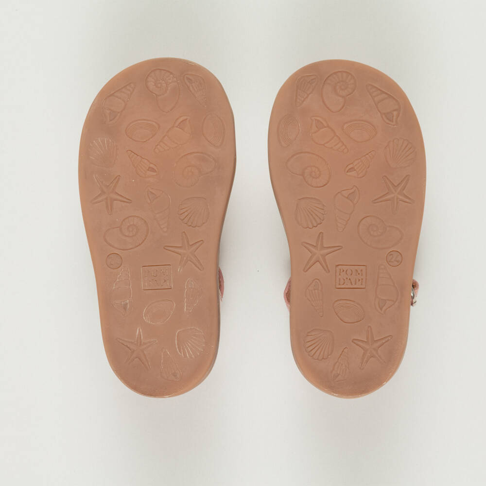 Pom d'Api-Preloved Girls Rose Pink Patent Leather Sandals (EU24 / UK7) | Childrensalon Outlet