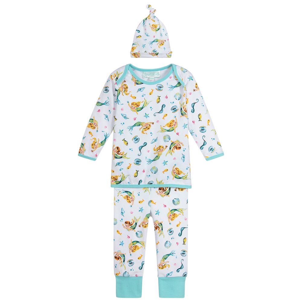 Powell Craft - Baby Girls 3 Piece Pyjama Set | Childrensalon