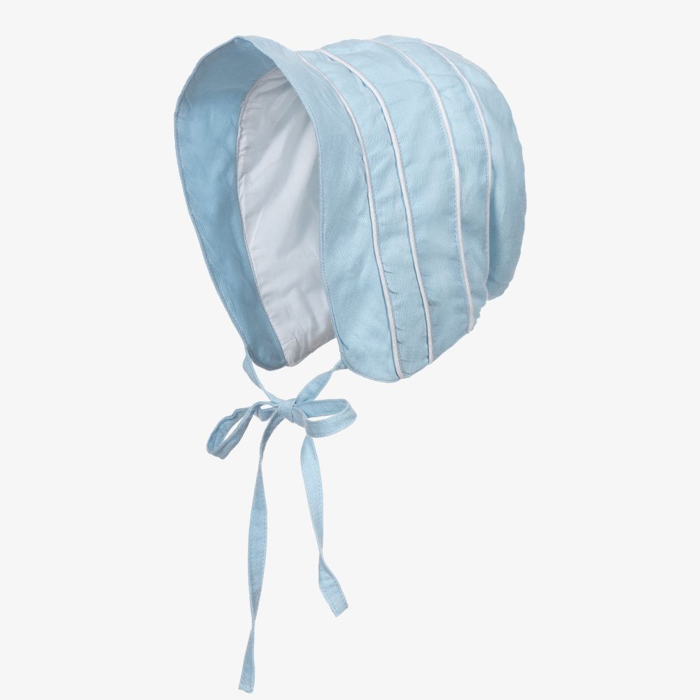 Powell Craft-Голубой льняной чепец для девочек | Childrensalon Outlet