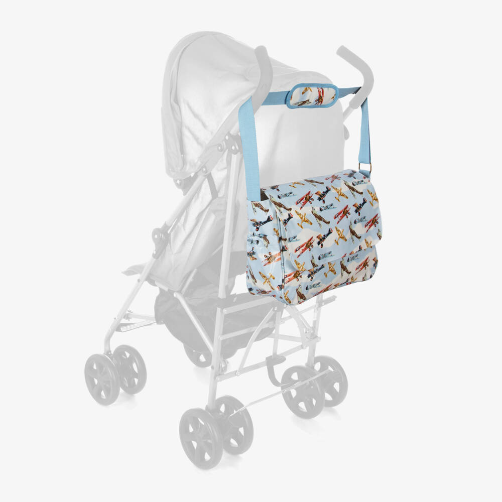 Powell Craft-Blue Aeroplane Baby Changing Bag (36cm) | Childrensalon Outlet