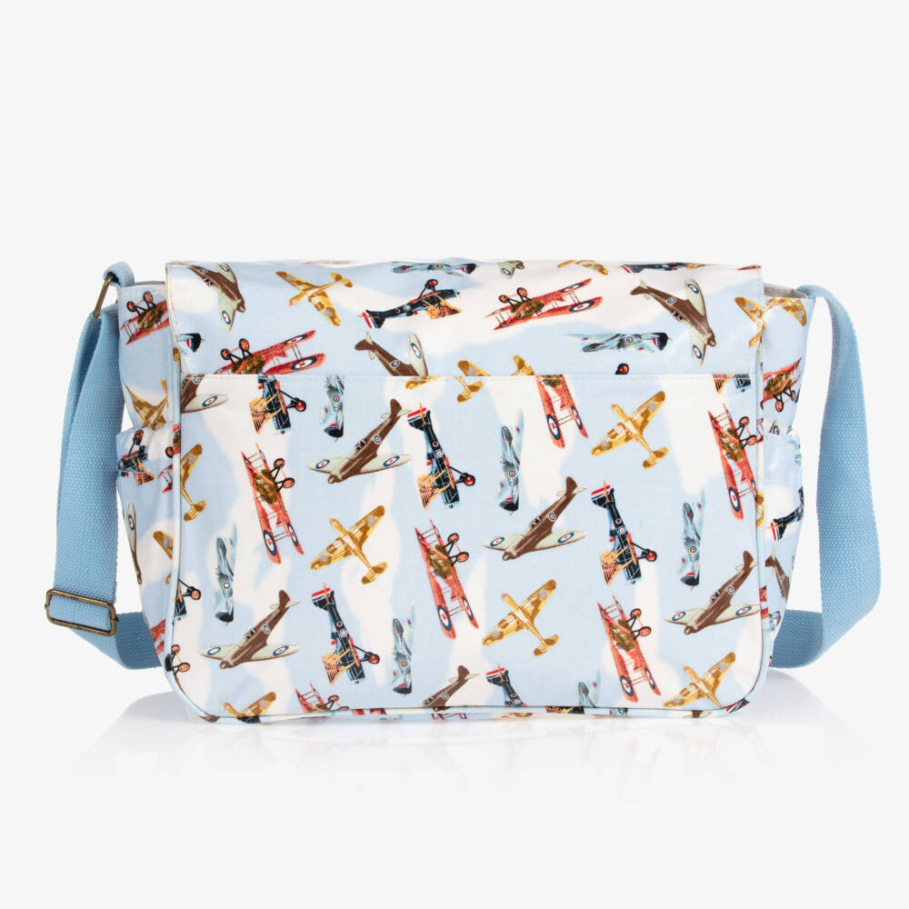 Powell Craft-Blue Aeroplane Baby Changing Bag (36cm) | Childrensalon Outlet