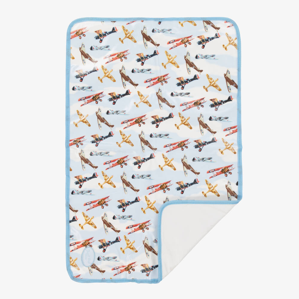 Powell Craft-Blue Aeroplane Baby Changing Bag (36cm) | Childrensalon Outlet