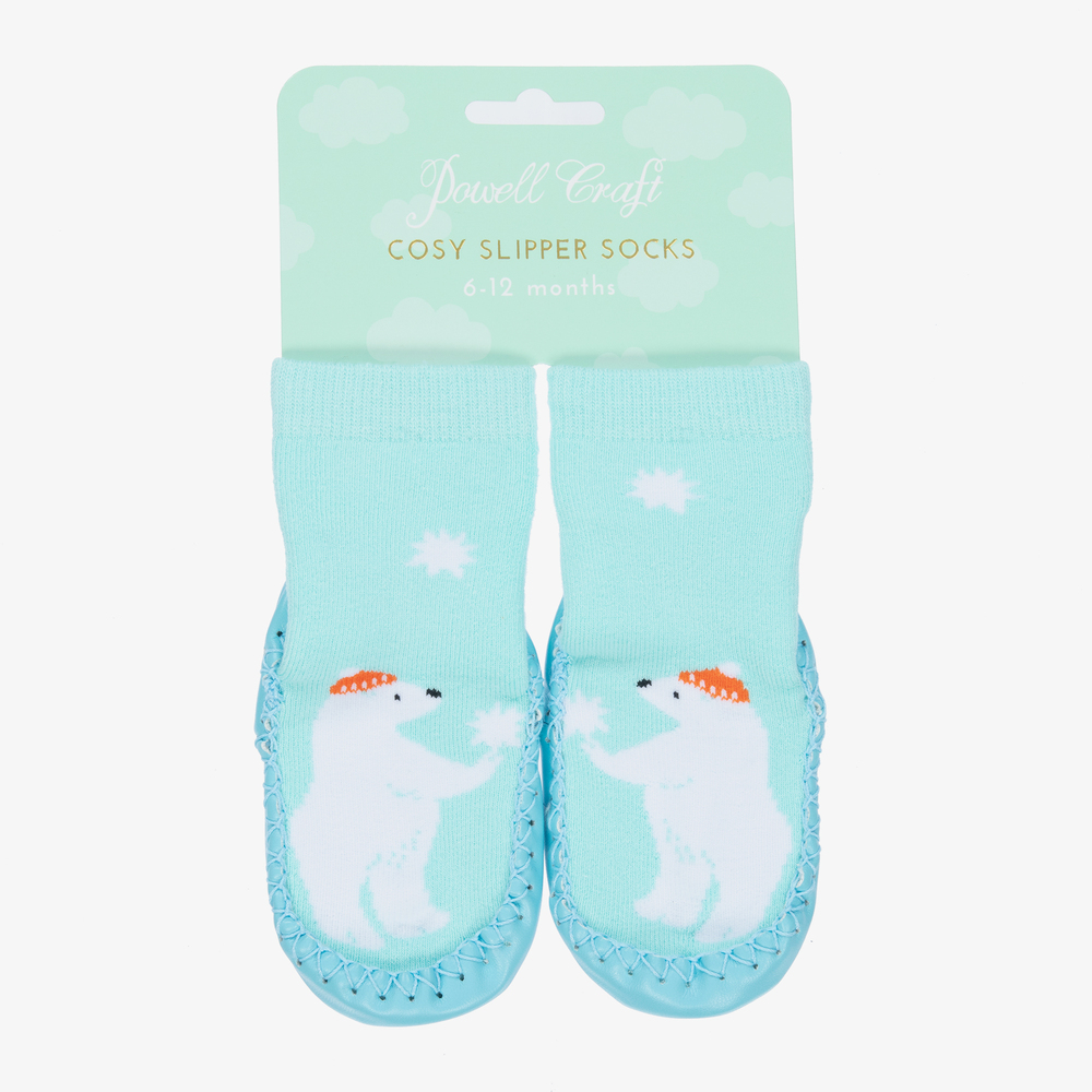 Powell Craft-جوارب سليبرز قطن لون أزرق | Childrensalon Outlet