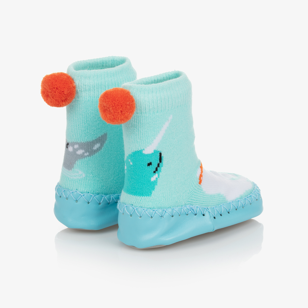 Powell Craft-جوارب سليبرز قطن لون أزرق | Childrensalon Outlet