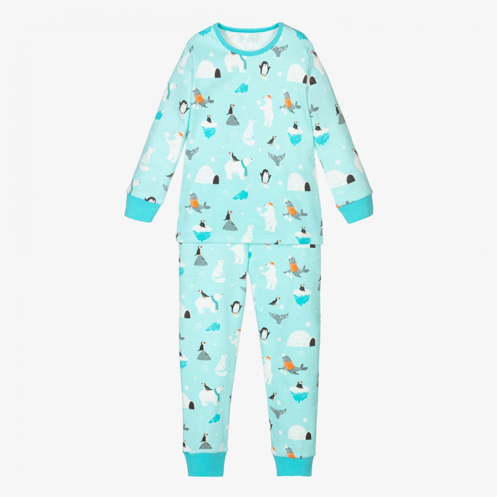 Powell Craft - Голубая пижама с белыми медведями | Childrensalon