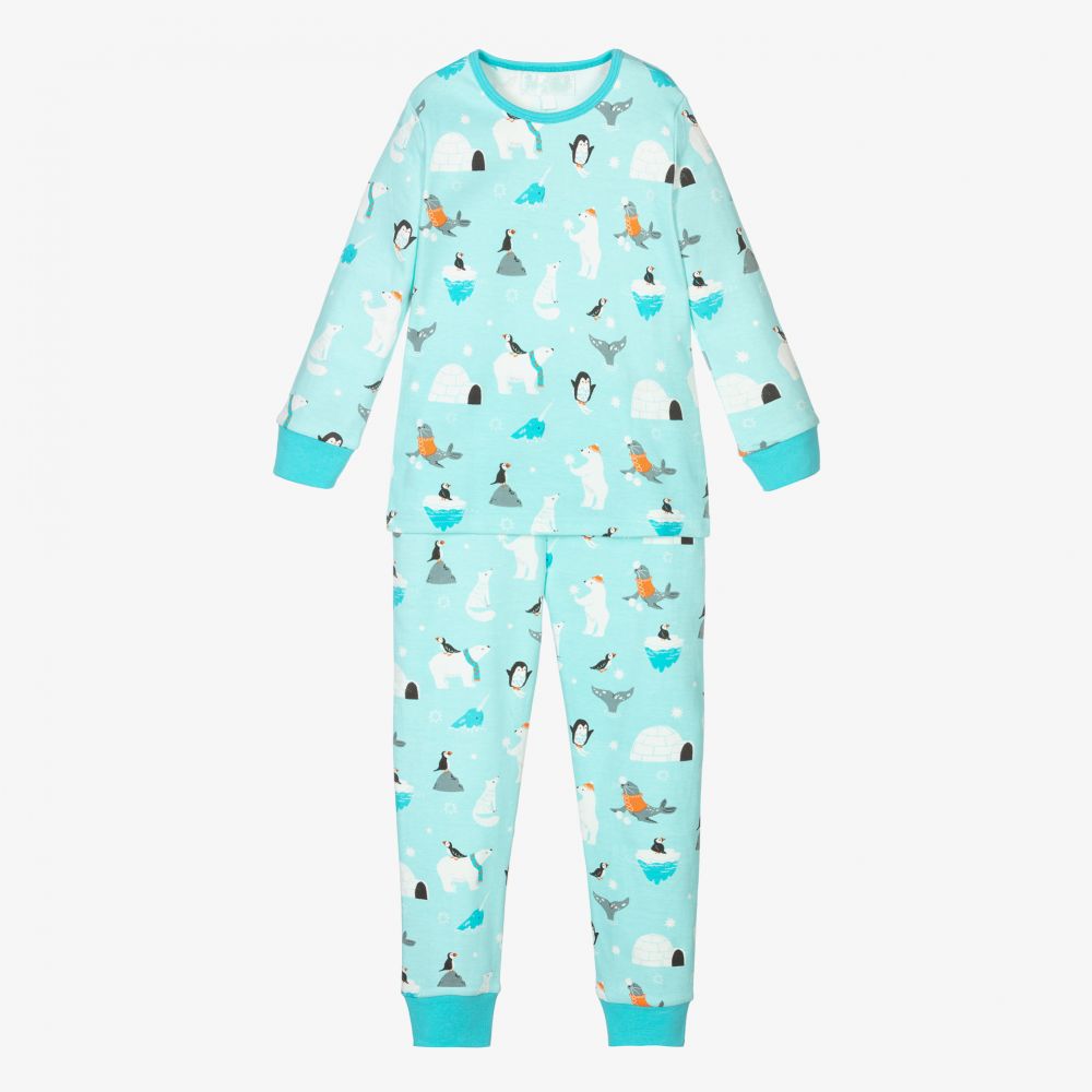 Powell Craft-Blue Polar Print Pyjamas | Childrensalon Outlet
