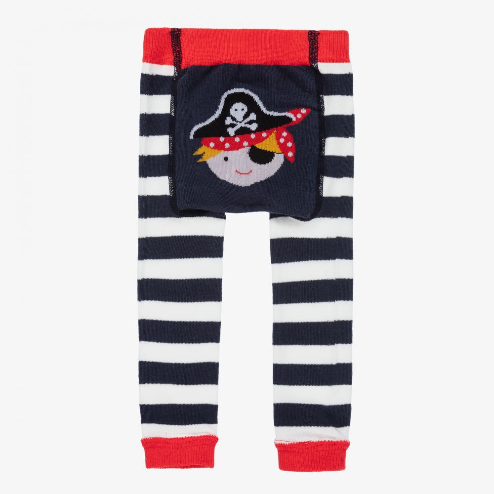 Powell Craft - Blue & Red Cotton Leggings | Childrensalon