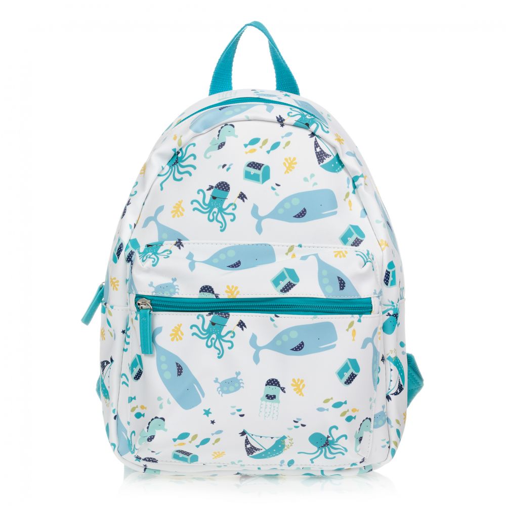 Powell Craft - Blue & White Backpack (32cm) | Childrensalon