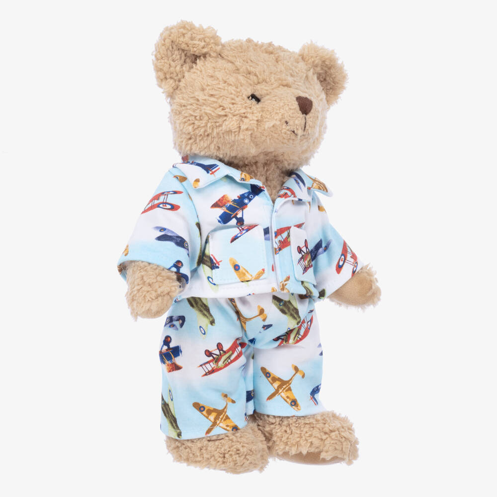 Powell Craft-Boys' Aviator Teddy in Cozy Pajamas | Childrensalon Outlet