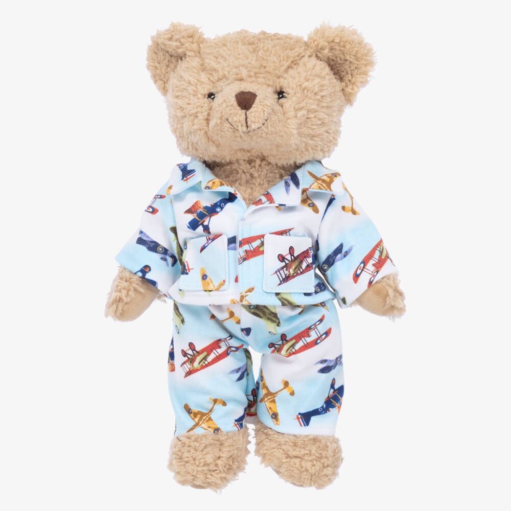 Powell Craft-Boys' Aviator Teddy in Cozy Pajamas | Childrensalon Outlet