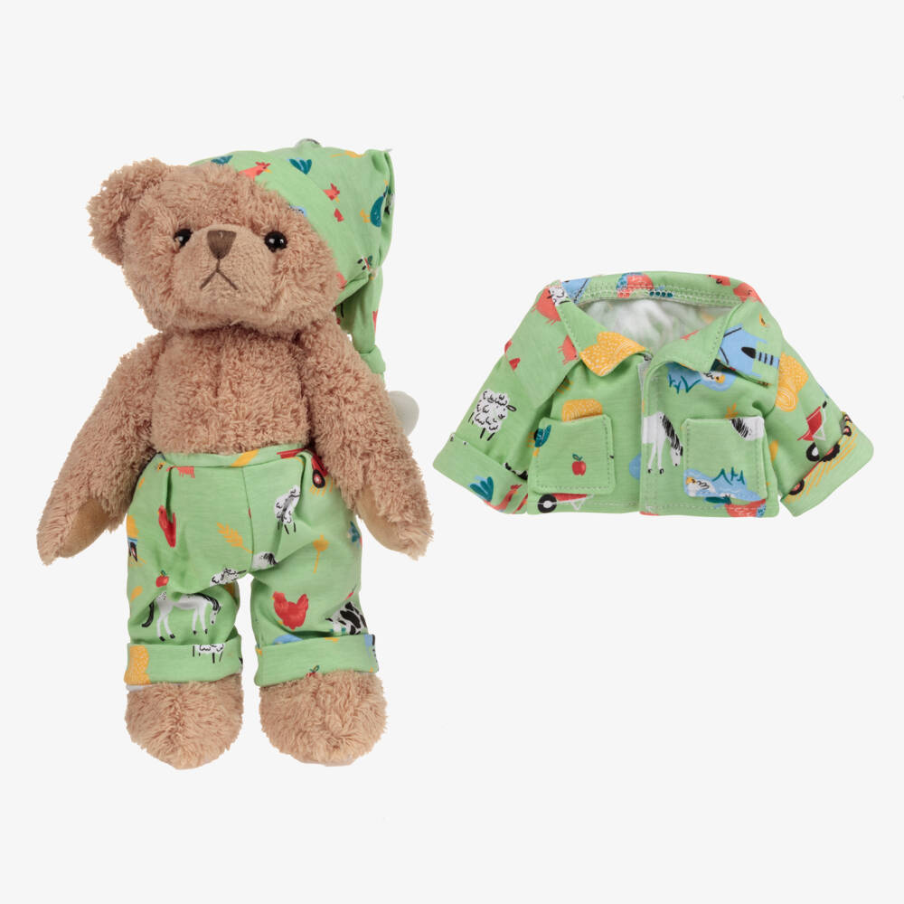 Powell Craft-Boys Cozy Green Animal Print Teddy | Childrensalon Outlet