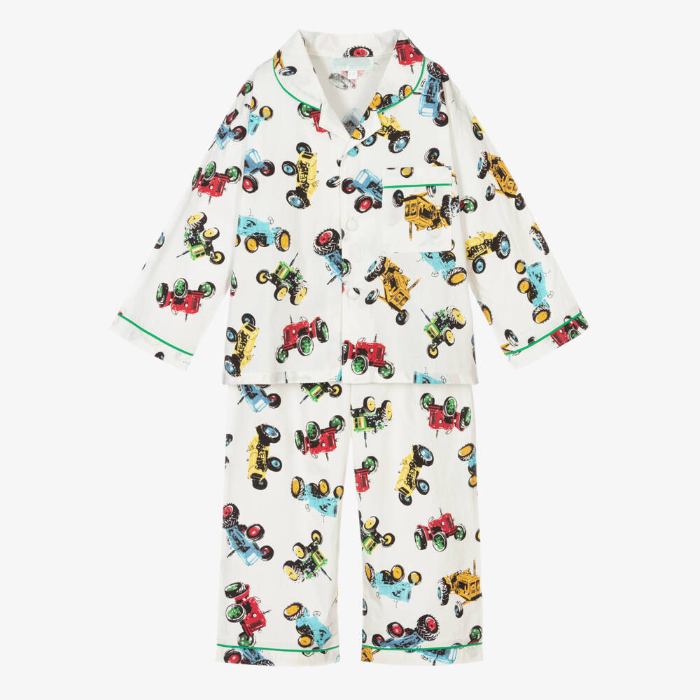 Powell Craft-Boys Tractor Cotton Pyjamas | Childrensalon Outlet