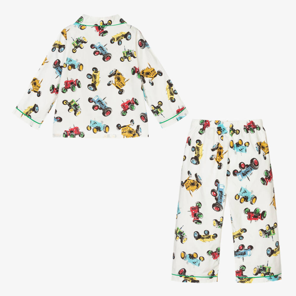 Powell Craft-Boys Tractor Cotton Pyjamas | Childrensalon Outlet